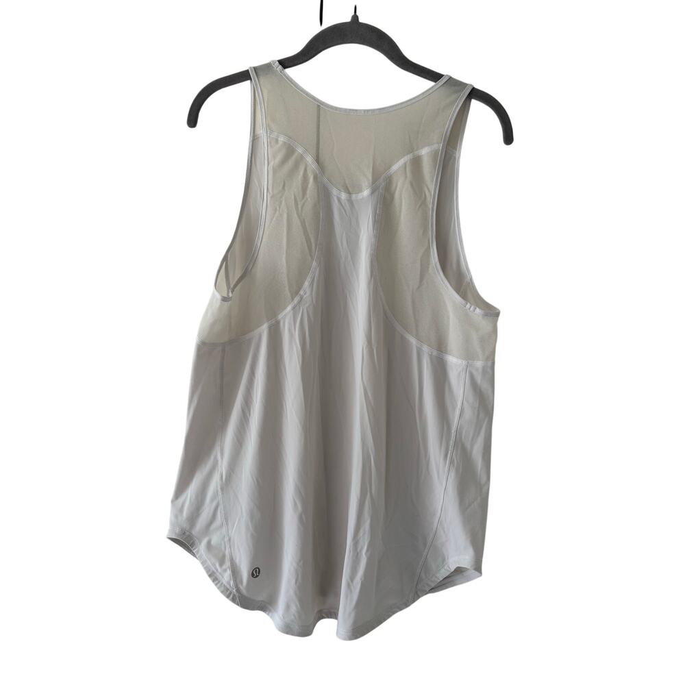Lululemon White Racerback Athletic Tank Top Women’s Size XL Built In Mesh 80 - Picture 7 of 8